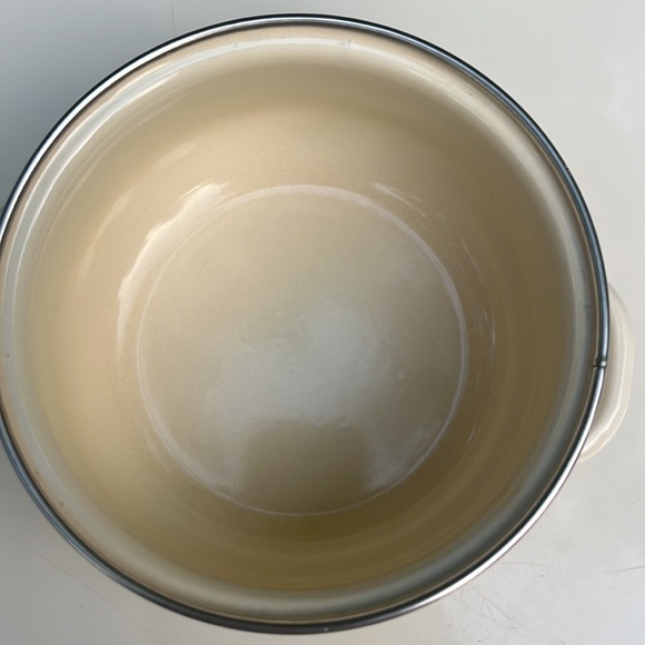 Megaware Spain 2 Cup Lidded Enamelware Crock Vintage - Picture 3 of 5